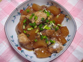 大根とさば缶の煮物